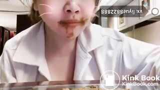 chinese girl eat shit - video 2