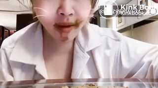 chinese girl eat shit - video 2
