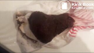 Massive poop in purple pants part 2