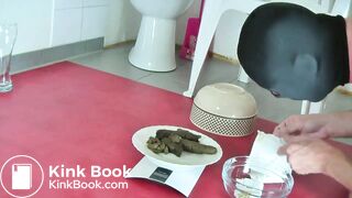 pretty woman prepared a surprise for him