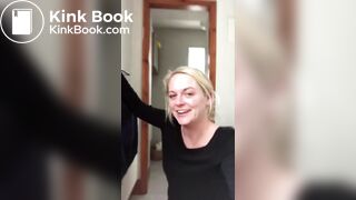 Blonde loves to poop creamy for us in front of the camera