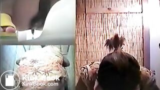 Asian girl poops in squat toilet 63