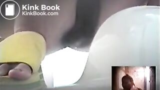 Asian girl poops in squat toilet 63