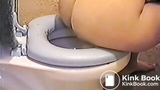 Collection of a women shitting in toilet