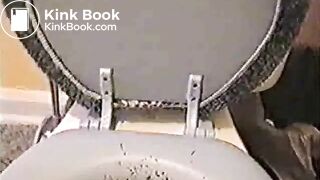 Collection of a women shitting in toilet