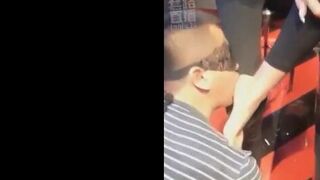 Pretty Chinese goddness' foot slave