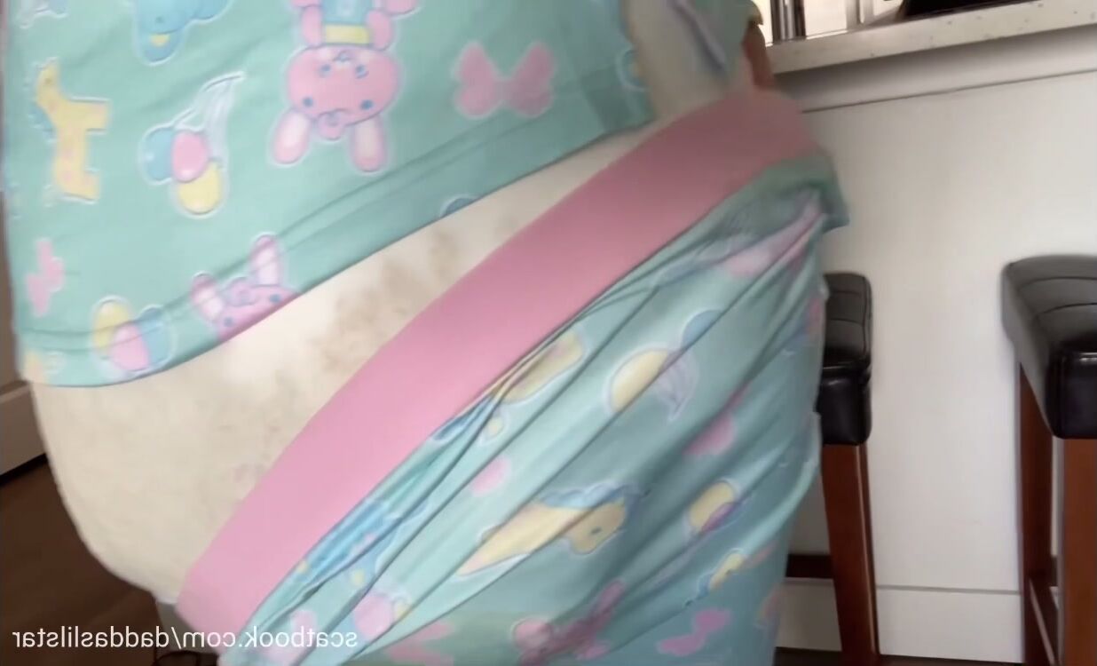 Girl Has A Big Mess In Her Diaper