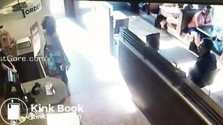 Irate Woman Shits on Restaurant Floor, Throws Feces at Worker.mp4