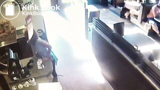 Irate Woman Shits on Restaurant Floor, Throws Feces at Worker.mp4