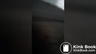 woman with a gorgeous ass shitting in a toilet built on the street