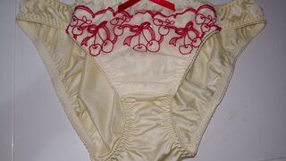 A clean and new lovely cherries pattern panty before playing!