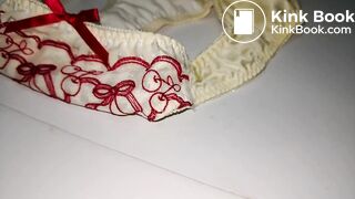 A clean and new lovely cherries pattern panty before playing!