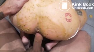 girl shits her panties and gets fucked in her shitty ass