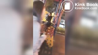 Two Bad Chinese Girls Humiliate a boy on the playground