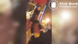 Two Bad Chinese Girls Humiliate a boy on the playground