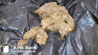 Three chubby women shit in his face.