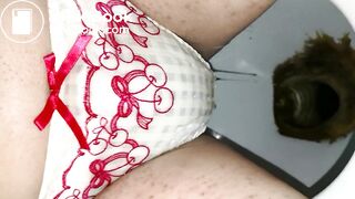 Let shit that lovely cherries pattern panty like an explosion!!!