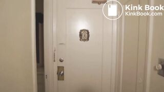 Cute girl pooping on toilet before date