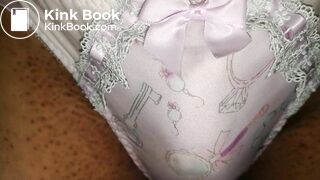 Put on this lovely purple ... style panty with a shit inside to play again