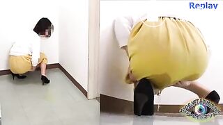 japanese office girl failed because of occupied toilet