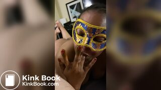 Part 2 of my slave polishing off her master's big turd