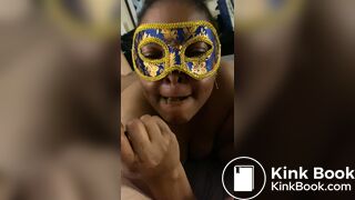 Part 2 of my slave polishing off her master's big turd