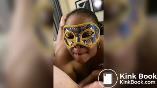 Part 2 of my slave polishing off her master's big turd