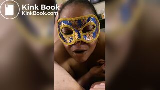 Part 2 of my slave polishing off her master's big turd