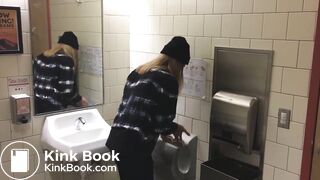 Girl shit and farts in toilet