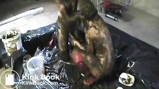 Pervert couple fucking in shit