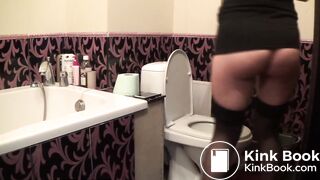 Sexy teen toilet farting and pooping - video 51