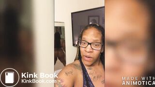 Ebony BBW living room