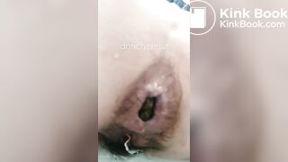 Hairy Asian Amateur Poop fan - video 3