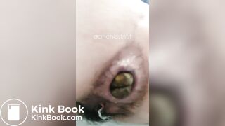 Hairy Asian Amateur Poop fan - video 3