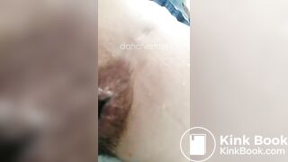 Hairy Asian Amateur Poop fan - video 3