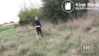 Al-Fresco fun with an uninhibited poop girl.