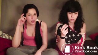 2 Girl pooping and smokking a cigarette