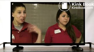 Two girl diarrhea in toilet