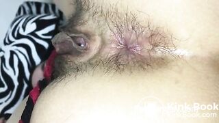 Farting to your nose with her hairy asshole!