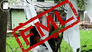 plump woman shi and farting in the toilet