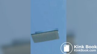 plump woman shi and farting in the toilet