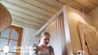 Girl poops on manhood