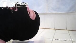 Sexy Girl shitting in man's mouth