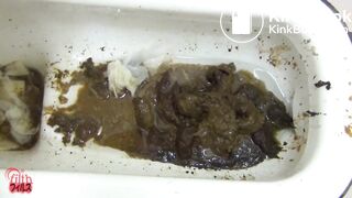 Japanese pooping not flushing toilet - video 2