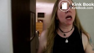 Woman toilet eat and shit