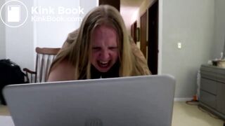 Woman toilet eat and shit