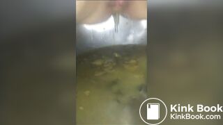 Girl has diarrhea in public toilet - video 15