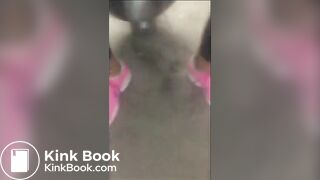 Girl has diarrhea in public toilet - video 15