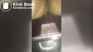 Girl has diarrhea in public toilet - video 15