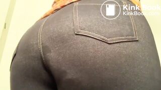 Girl get a huge load in jeans